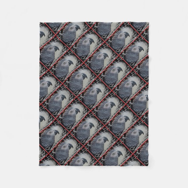 Couverture Polaire Noël de Milou de gris africain (Devant)