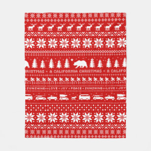 Couverture Polaire Noël de Noël en Californie