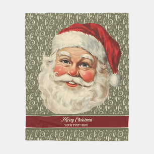 Couverture Polaire Noël du Père Noël à l'ancienne