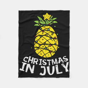 Couverture Polaire Noël en juillet Pineapple Arbre de Noël Été Hommes