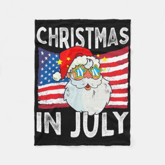 Couverture Polaire Noël en juillet Rétro Hipster Drôle Santa Hommes W