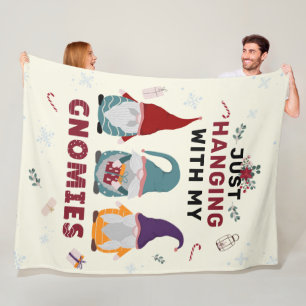 Couverture Polaire Noël Gnome Family Just Hanging with Gnomies