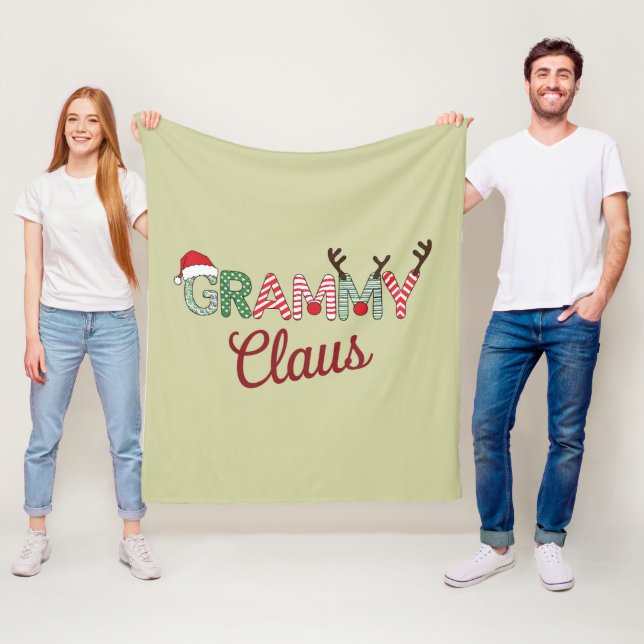 Couverture Polaire Noël Grammy Claus Noël Grand-mère Cadeau Noël (En situation)