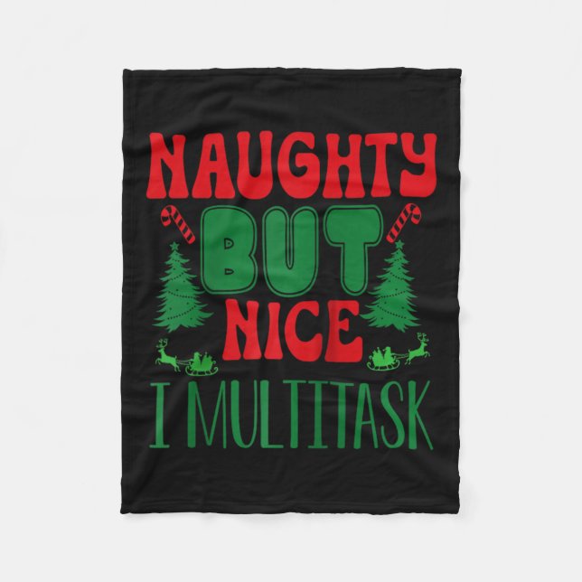 Couverture Polaire Noël Mauvais Mais Nice Je Multitâche Hiver Holi (Devant)