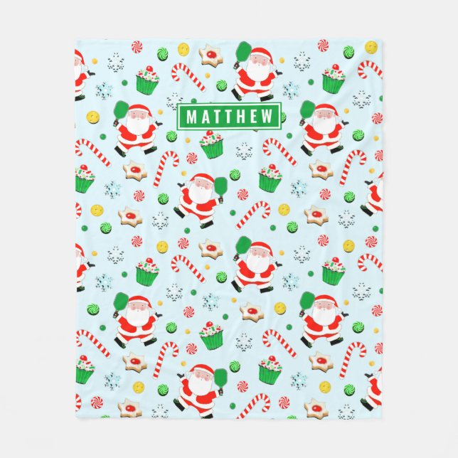 Couverture Polaire Noël Pickball (Devant)