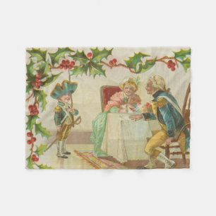 Couverture Polaire Noël révolutionnaire vintage de guerre