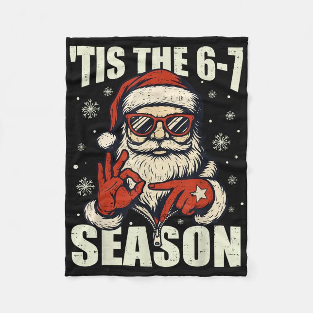 Couverture Polaire Noël Santa C'est La Saison 67 Mème Numéro Six  (Devant)