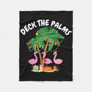Couverture Polaire Noël tropical Floride Flamant rose Décorer les pal