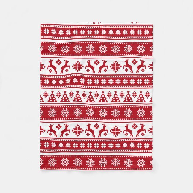 Couverture Polaire Noël Vacances Nordic Motif Cosy (Devant)