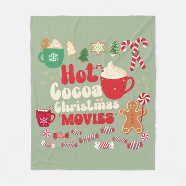 Couverture Polaire Noël vintage (Devant)