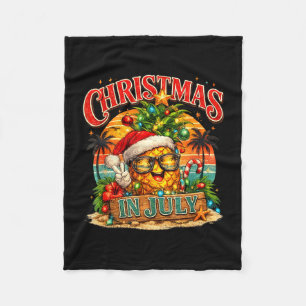 Couverture Polaire Noël vintage en juillet équipe d'été hommes femmes