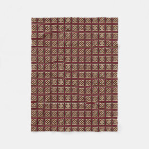 Couverture Polaire Noeud celtique rouge et or