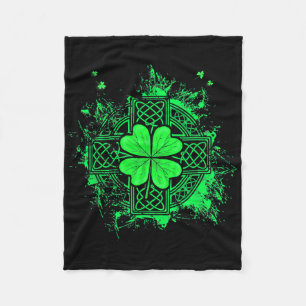 Couverture Polaire Nœud celtique trèfle irlandais trèfle à trois feui