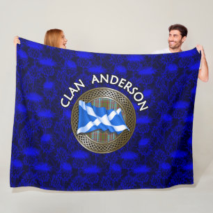 Couverture Polaire Noeud et drapeau du tartan du clan Anderson