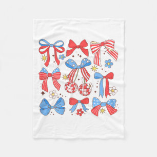 Couverture Polaire Nœuds patriotiques rouges blancs & bleus Coque