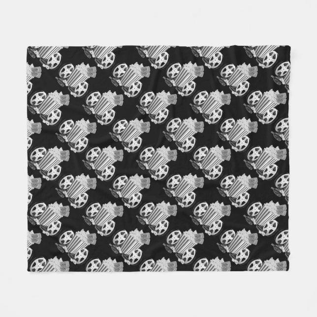 Couverture Polaire Noir & Blanc Movie Classic Regarder (Devant (Horizontal))