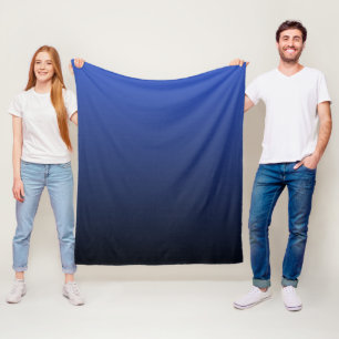 Couverture Polaire Noir bleu royal Ombre
