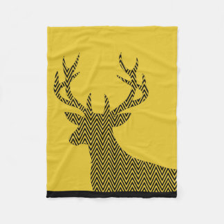 Couverture Polaire Noir d'or de la silhouette | de mâle de cerfs