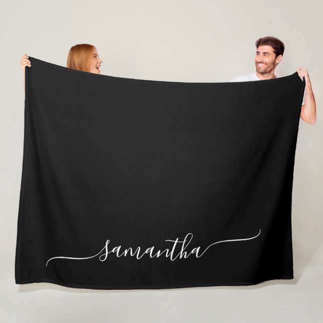 Couverture Polaire Noir et blanc Swash Signature (En situation)