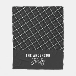 Couverture Polaire Noir gris moderne minimum rustique automne hiver