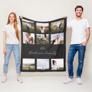 Couverture Polaire Noir moderne minimcontemporain simple 9 photo