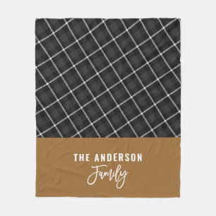 Couverture Polaire Noir moutarde moderne minima rustique automne hive