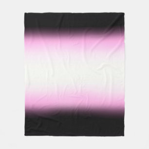 Couverture Polaire Noir noir nordique Rose Blanc