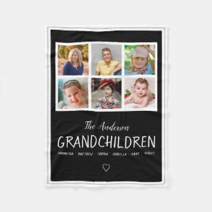 Couverture Polaire Noir personnalisé par collage de photo des