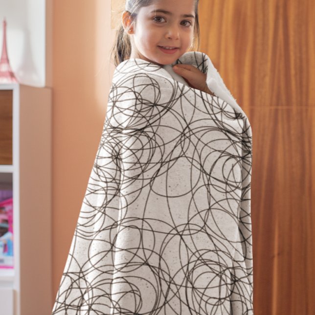 Couverture Polaire Noir sur n'importe quelle couleur Scribble Tourbil (Créateur téléchargé)