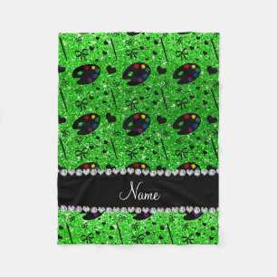 Couverture Polaire nom chaux vert parties scintillant pinceaux palett