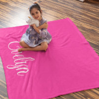Nom de calligraphie bouclée rose chaud et blanc
