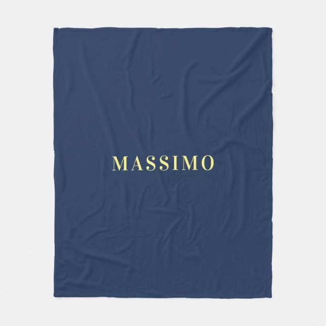 Couverture Polaire Nom de couleur bleu professionnel classique minima (Devant)