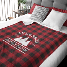 Nom de famille du cabine Red Buffalo Plaid