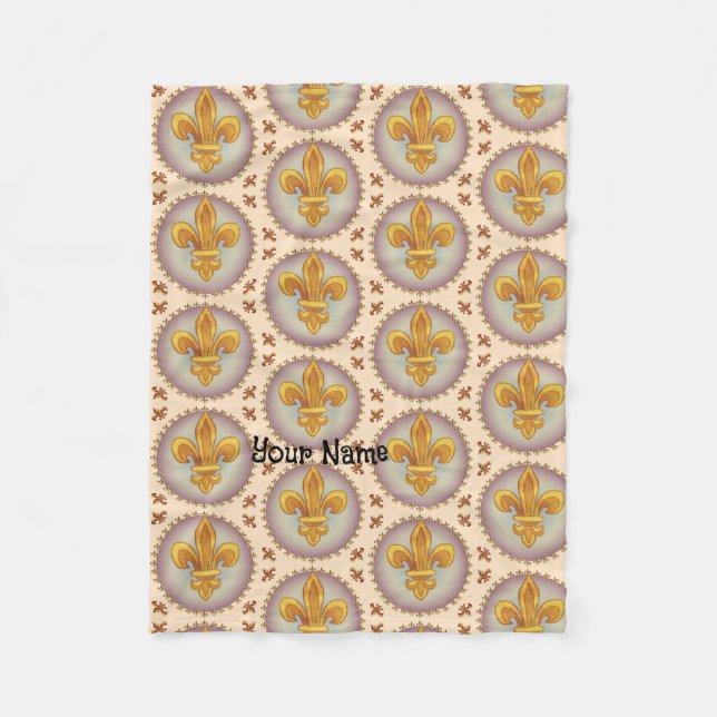 Couverture Polaire Nom de famille Fleur De Lis (Devant)