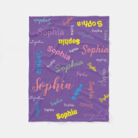 Nom de fille personnalisé Monogramme Coude violet