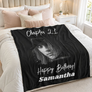 Couverture Polaire Nom de la photo 21e anniversaire Chapitre 21 noir