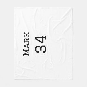 Couverture Polaire nom de l'équipe ajouter nom du joueur date sports