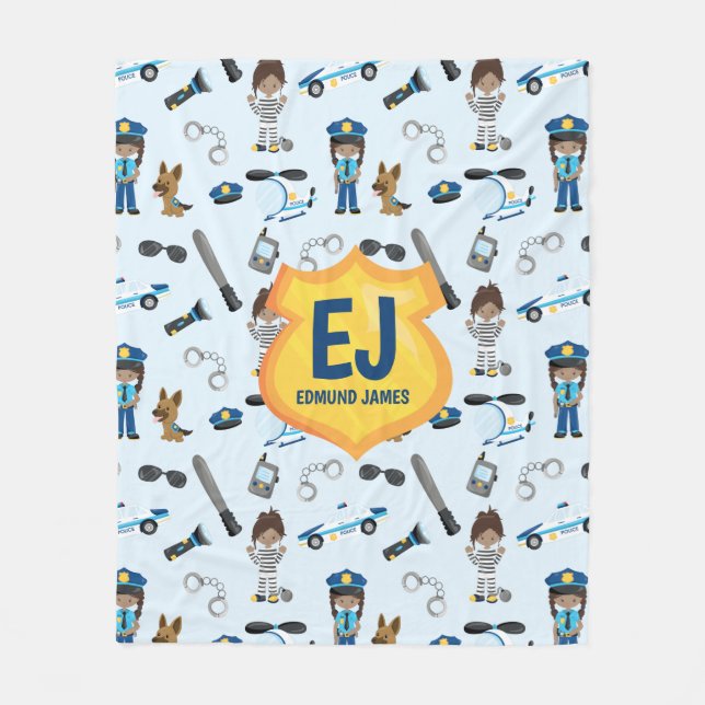 Couverture Polaire Nom de l'insigne personnalisé de la police féminin (Devant)