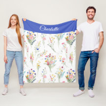 Nom de motif floral aquarelle de fleurs sauvages