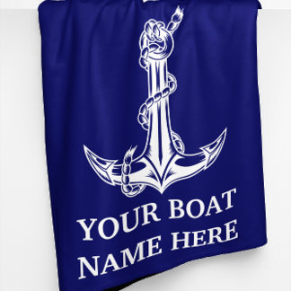 Couverture Polaire Nom du bateau de la corde d'Ancre nautique vintage