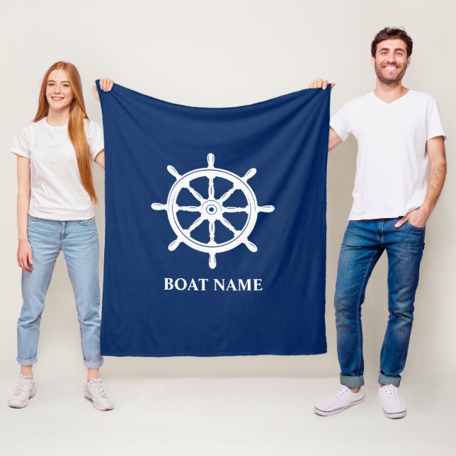 Couverture Polaire Nom du bateau Navires nautiques Roue Helm Marine B (En situation)