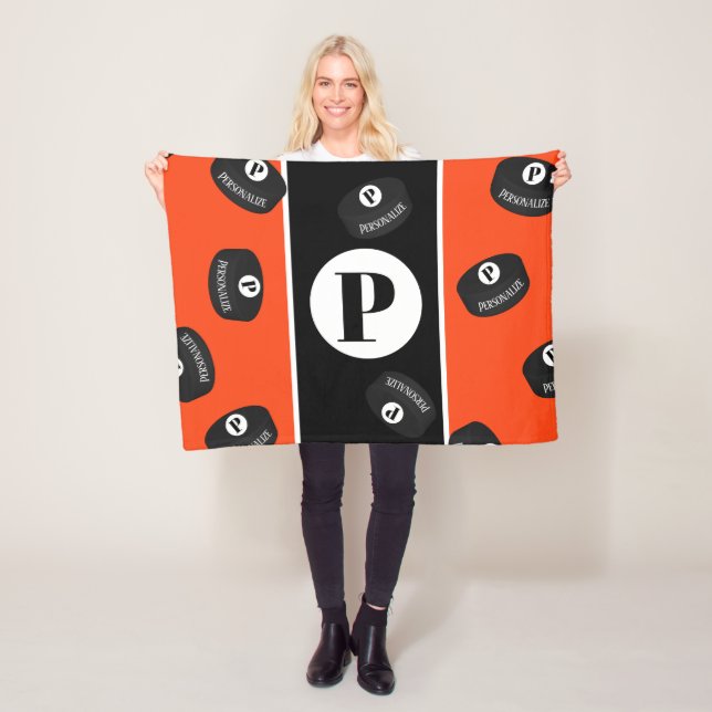 Couverture Polaire Nom du canard de hockey sur glace personnalisé Nom (En situation)