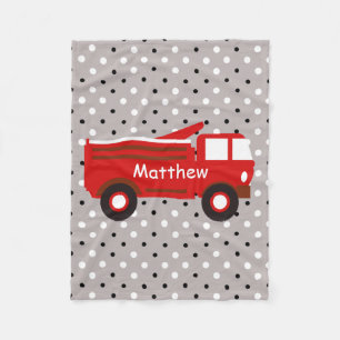 Couverture Polaire Nom du Firetruck W, mignon pour des enfants !