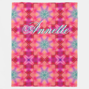 Couverture Polaire Nom du monogramme Motif couleur bleu étoile