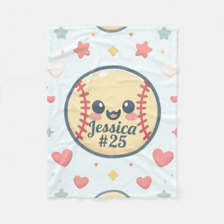 Couverture Polaire Nom et numéro customisés Softball Throw