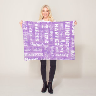 Couverture Polaire Nom fait sur commande personnalisé pour le