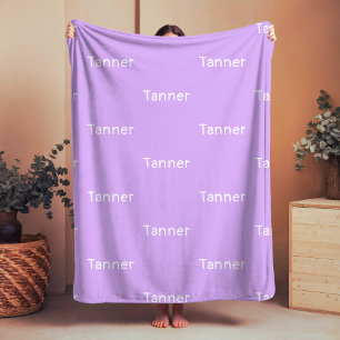 Couverture Polaire Nom Fleece Blanket Lavender Cadeaux d'anniversaire