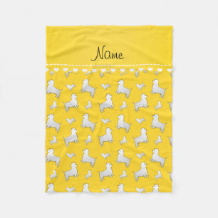Couverture Polaire Nom jaune West Highland White Terrier chiens