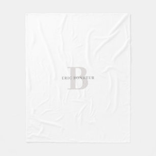 Couverture Polaire Nom moderne élégant et monogramme