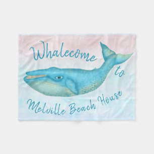 Couverture Polaire Nom nautique de Whalecome de baleine bleue de